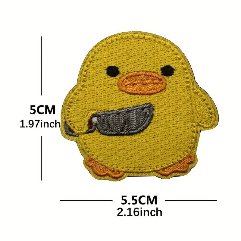 Chick Funny Cute Yellow Chick Meme Patch Duck Hook And Loop Patches Ba